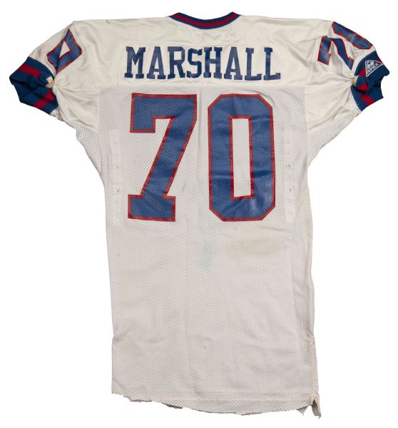 Lot Detail - 1992 Leonard Marshall Game Used New York Giants Away Jersey  (MeiGray)