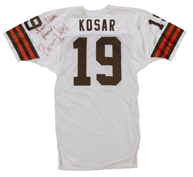 Bernie Kosar Cleveland Browns autographed jersey JSA COA – Classic