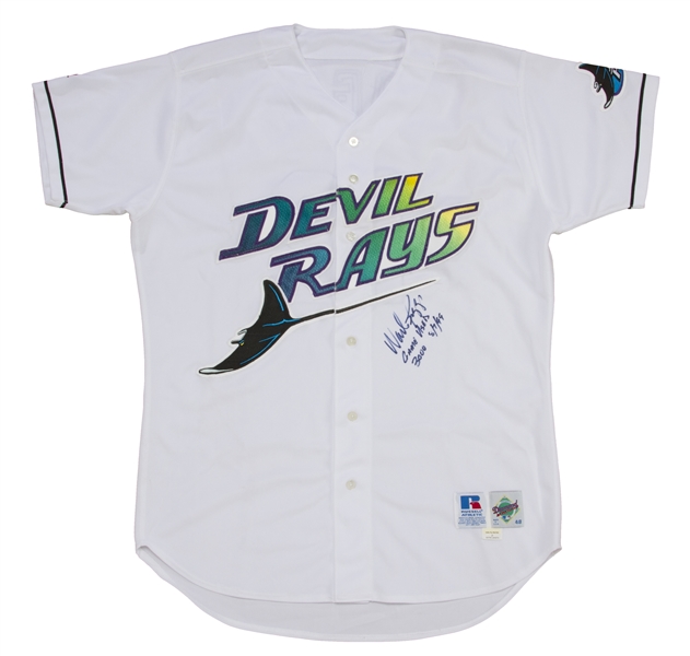1999 Wade Boggs Game Worn Signed Tampa Bay Devil Rays Jersey
