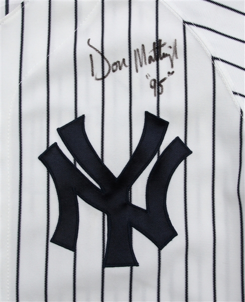 Charitybuzz: Don Mattingly Signed Yankees Jersey with Locker Room Display