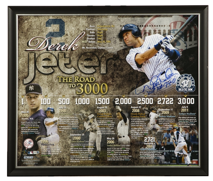 Derek Jeter reaches his 3,000th hit 7-9-11