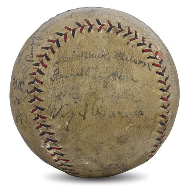 Early Spalding National League John Heydler Baseball Red and Black Seams