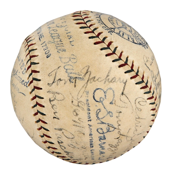 1927 Yankees Team-signed Baseball & Stamped Ball