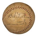 Babe Ruth Game Used Home Run Ball- HR #519 May 4,1930. Signed by Ruth and Gehrig! (MEARS and JSA LOAs)