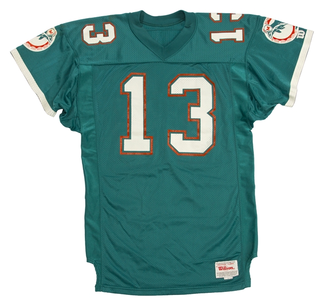 Lot Detail - 1989 Dan Marino Game Used & Signed Miami Dolphins Home Jersey  (Mears A10) (Fred Marion (Patriots) LOA)