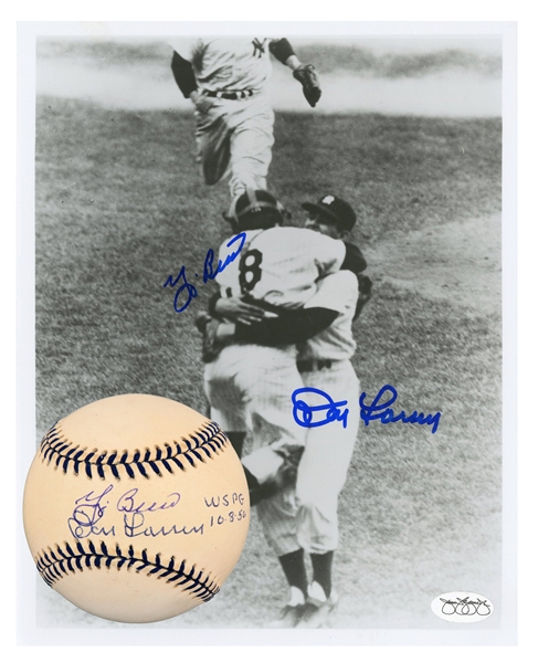 Don Larson & Yogi Berra NY Yankees Dual Signed Perfect Game 36x44