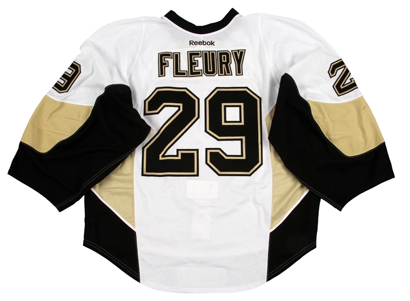 MARC-ANDRE FLEURY Signed 2014 NHL Stadium Series Pittsburgh Penguins White Reebok  Jersey - NHL Auctions