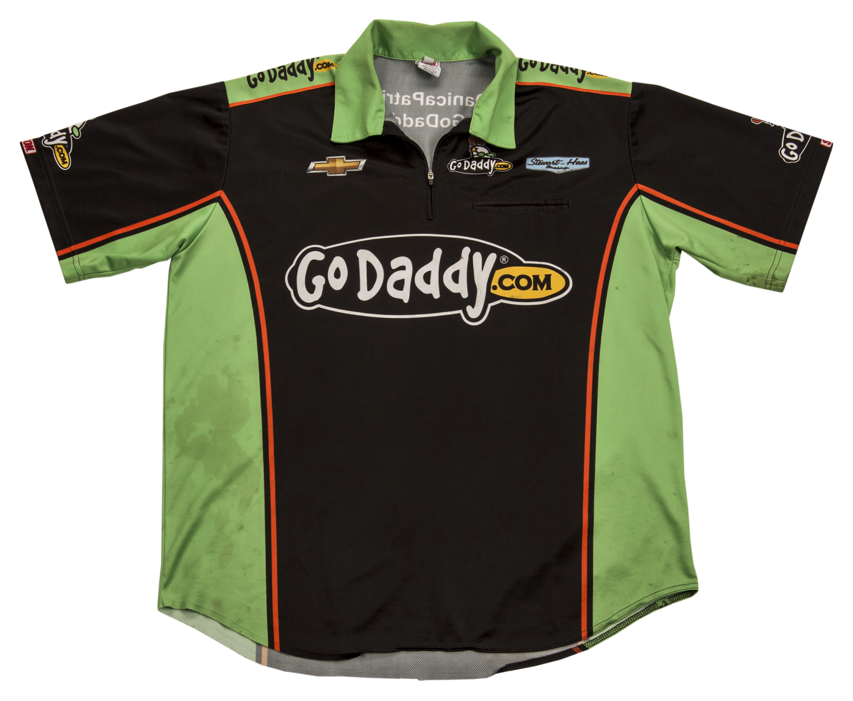 Lot Detail - Danica Patrick Rookie Season GoDaddy NASCAR Crew Worn Shirt