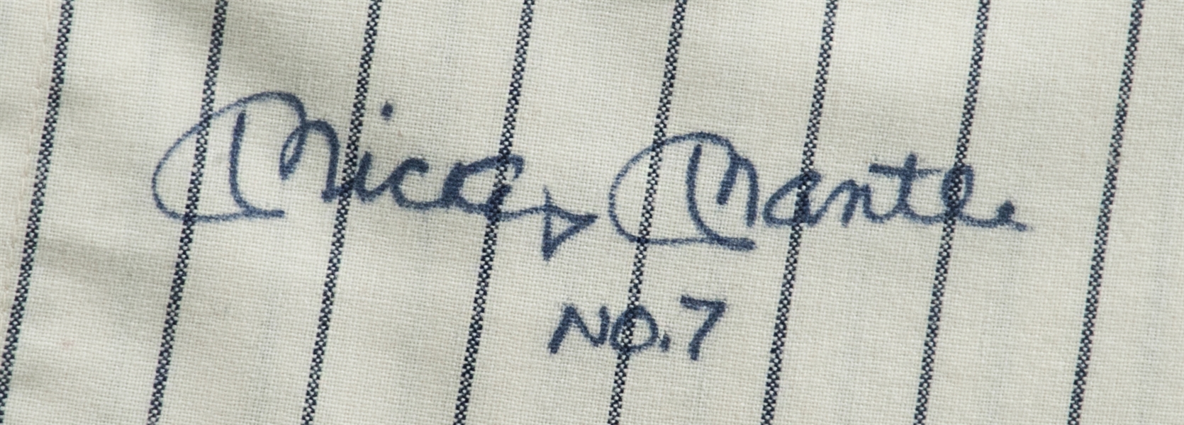 Beautiful Mickey Mantle No. 7 Signed Vintage New York Yankees Flannel Jersey  PSA