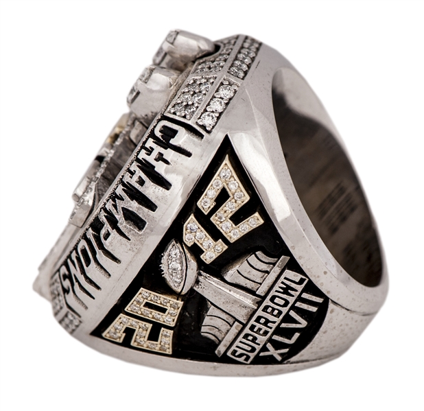 Baltimore Ravens World Championship Ring (2012) For Men In 935 Argentium  Silver