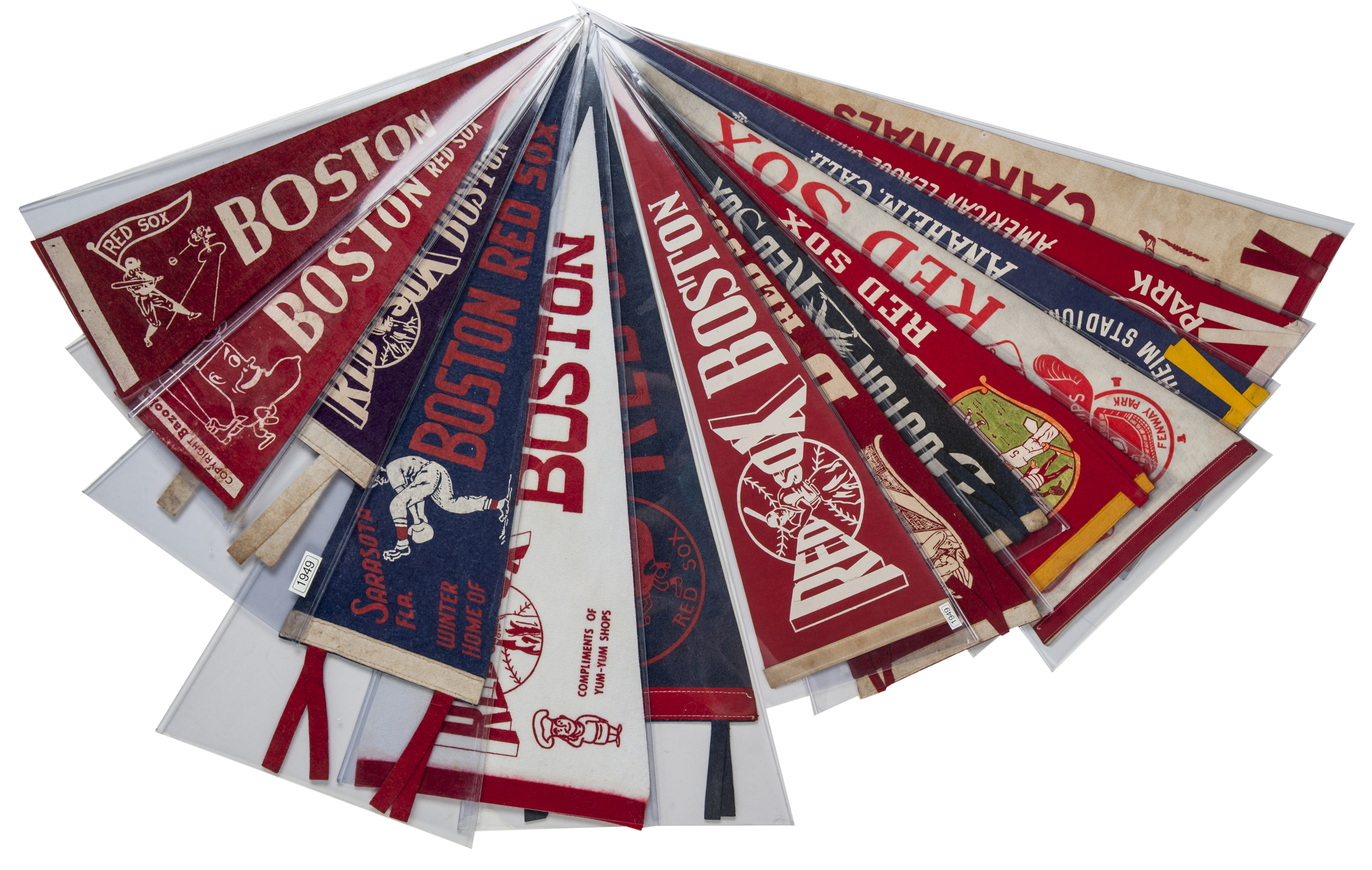 Lot Detail - Boston Red Sox Vintage Pennant Collection Lot ...
