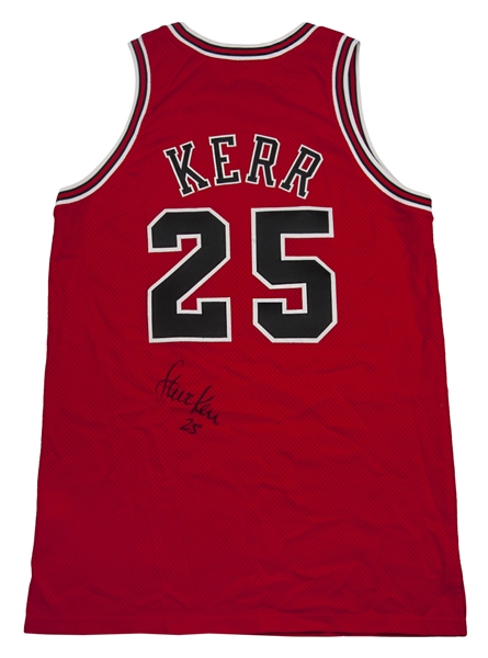 Lot Detail - 1996-97 Steve Kerr Chicago Bulls Game-Used & Autographed Black  Alternate Pinstripe Jersey (Bulls COA • Apparent Match • Championship  Season)