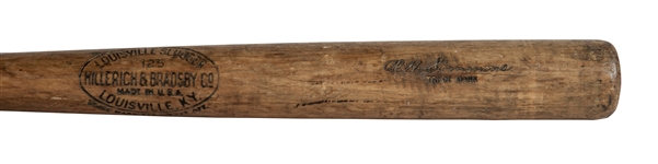 Outstanding 1931 Al Simmons Game Used Hillerich & Bradsby Bat from Batting Crown Season (PSA/DNA GU 9.5) Originates from Al Simmons Estate