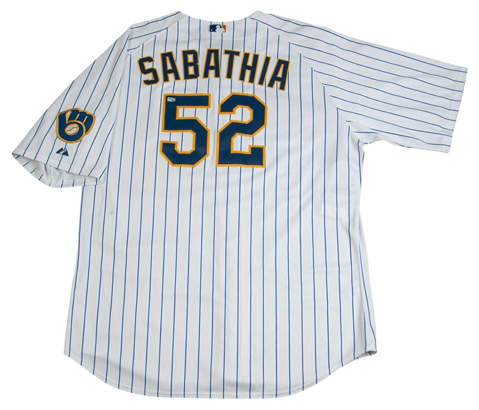 Lot Detail - C.C. Sabathia 2008 Game Used Milwaukee Brewers Home