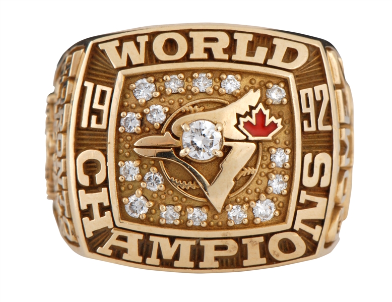 Lot Detail - Toronto Blue Jays 1992 World Series Championship 14K Gold and  Diamond Ring