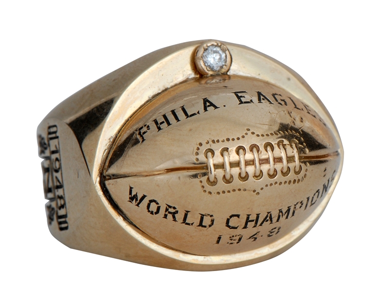 1948-49 Philadelphia Eagles Championship Ring. Football