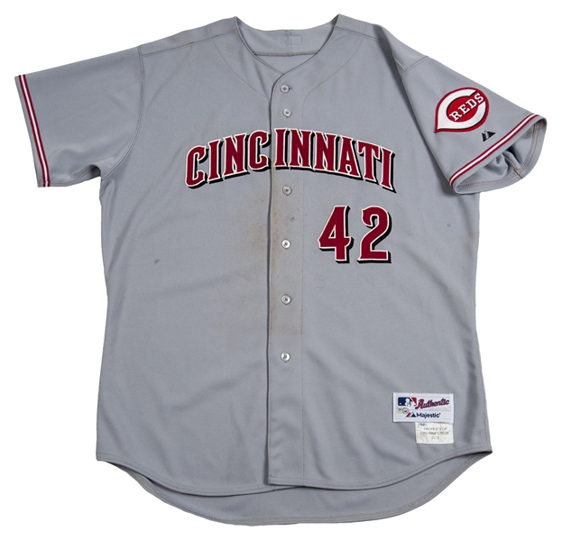 Lot Detail - 2012 Joey Votto Game Used Cincinnati Reds Road Jersey