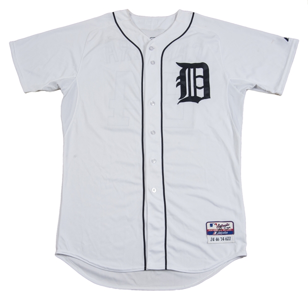 Miguel Cabrera Game Used 2014 Road Jersey - Autographed and
