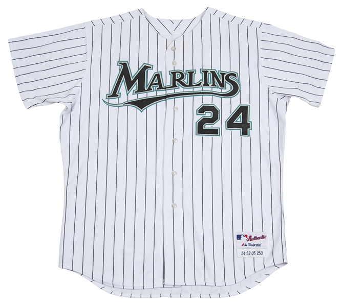 Lot Detail - 2005 Miguel Cabrera Game Used and Signed Florida Marlins Jersey  (Mears A-10 & PSA/DNA)
