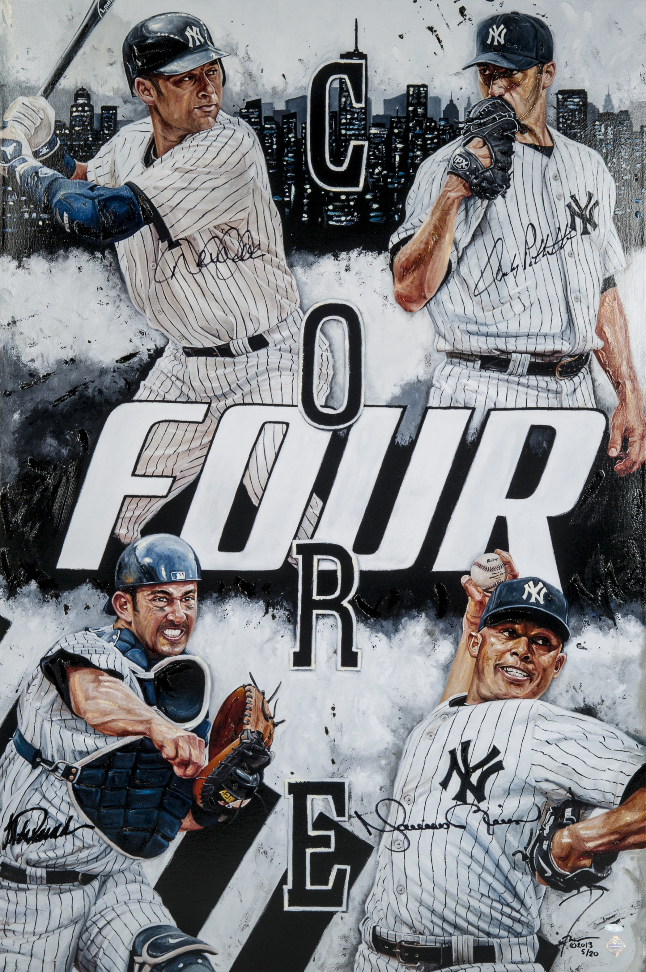 Lot Detail - New York Yankees Core 4 Stretched Canvas Signed By Jeter,Rivera,Pettitte ...2090 x 3143