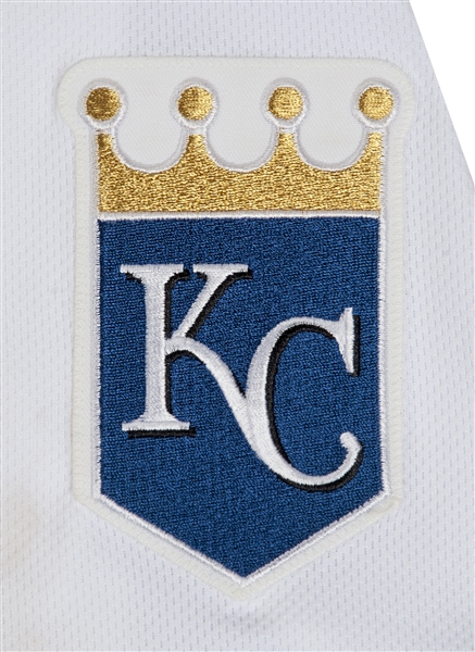 Alcides Escobar 2015 Kansas City Royals Men's Cool Base World Series  Home Jersey
