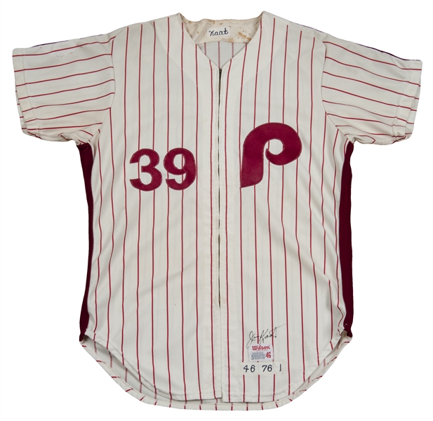 Lot Detail - 1976 Jim Kaat Game Used and Signed Philadelphia Phillies Home  Jersey (PSA/DNA)