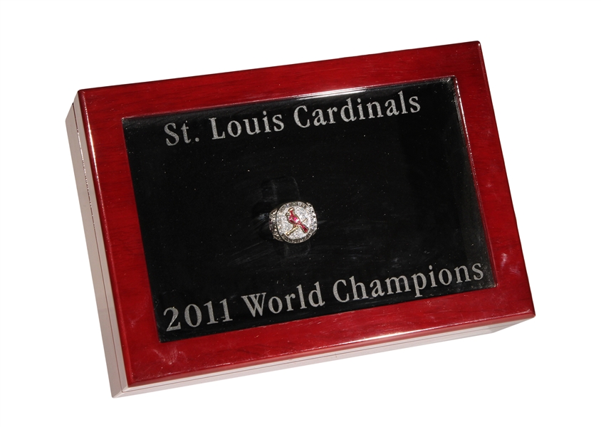 A Set St. Louis Cardinals World Series Championship rings 11Pcs With Wooden  Display Box