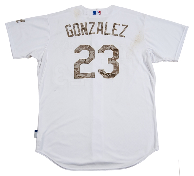 Lot Detail - 2013 Adrian Gonzalez Game Worn Dodgers Jersey (MLB