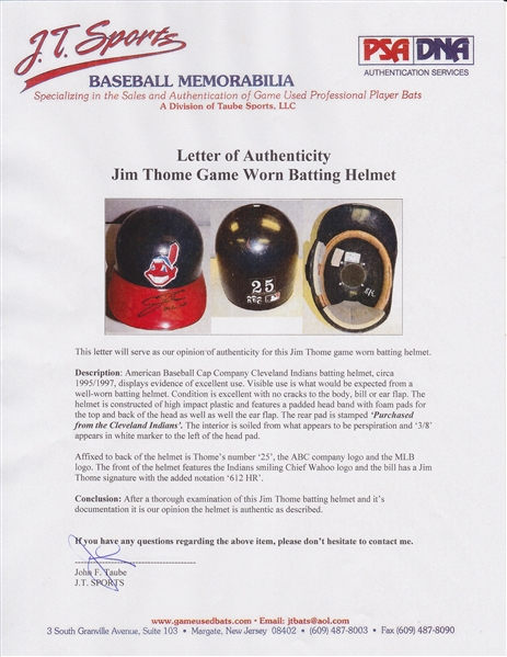 Sold at Auction: JIM THOME AUTHENTIC GAME-USED BASEBALL CARDS (8)