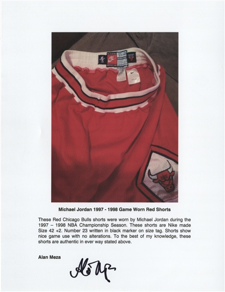 Lot Detail - 1997-98 Michael Jordan Game Used Chicago Bulls Road ...