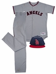 2015 Mike Trout Game Used Los Angeles Angels Throw Back Uniform (Jersey, Pants AND Cap)(MLB Authenticated)