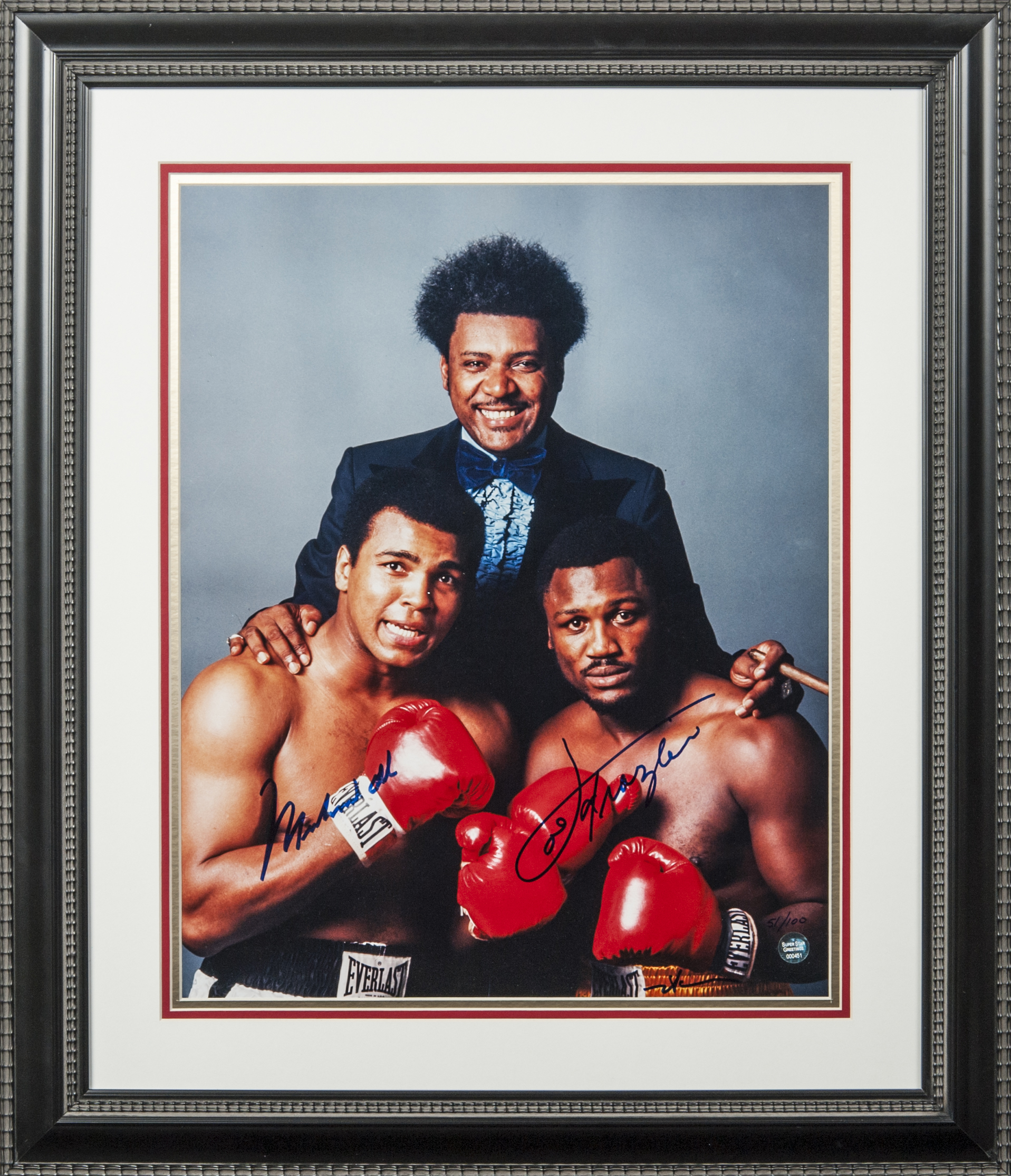 Lot Detail - Muhammad Ali & Joe Frazier Signed 16x20 Framed Photo (PSA/DNA)