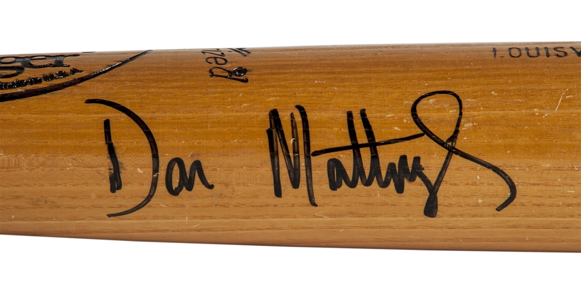 Lot Detail - Don Mattingly Signed Louisville Slugger M110 Model Bat (JSA)