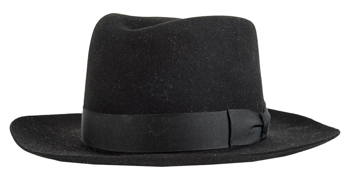 Michael Jackson Signed, Owned and Worn Black Fedora. Music