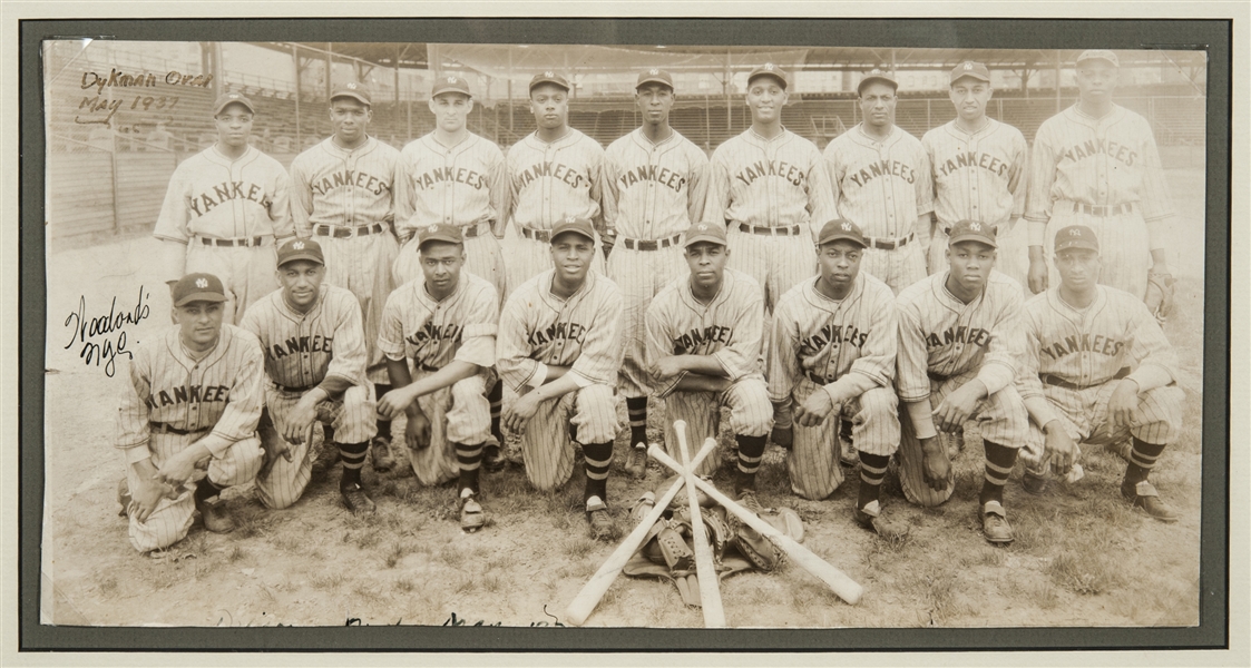 Lot Detail - 1937 New York Black Yankees Team Photo In Framed Display