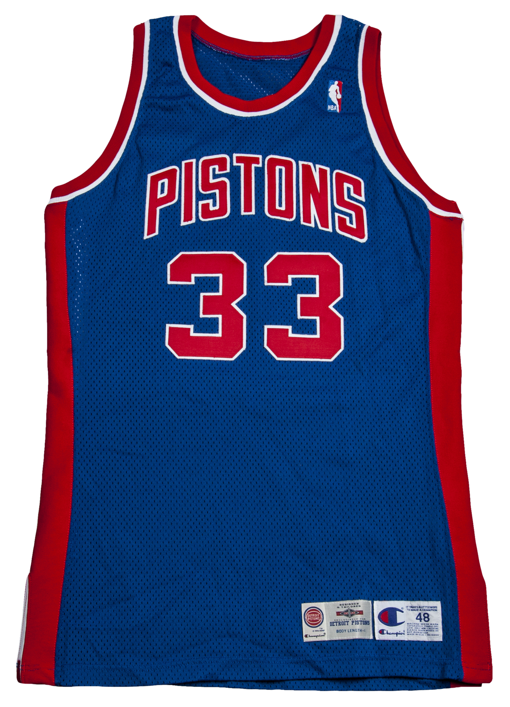 Lot Detail - 1995-96 Grant Hill Game Used Detroit Pistons Road Jersey ...