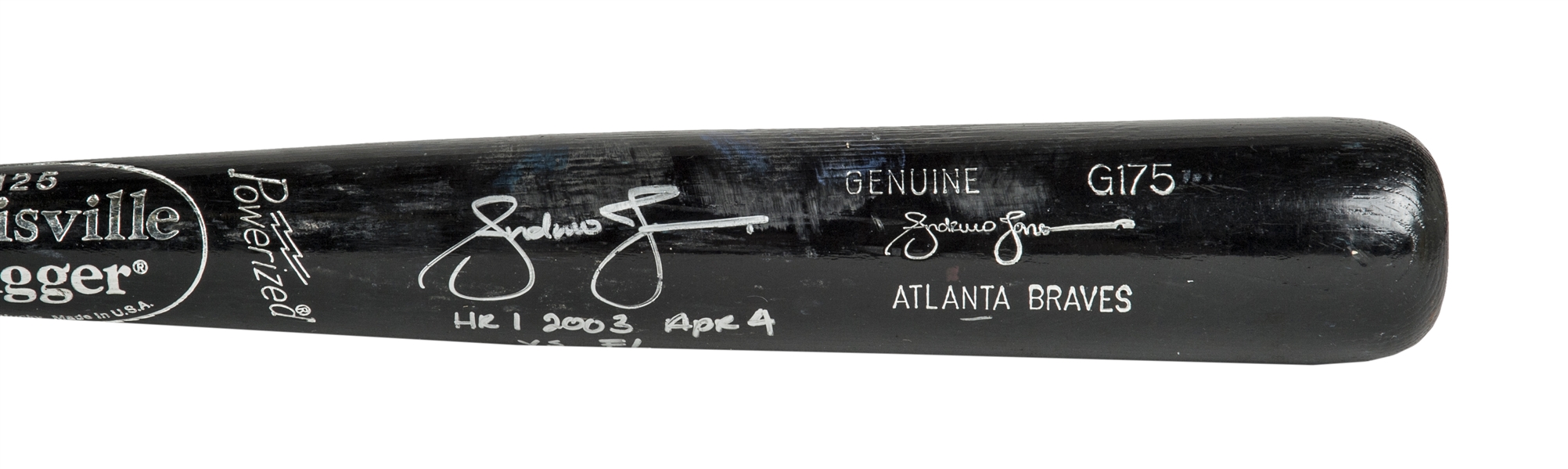 Andruw Jones Game-Used, Signed Home Run Bat (Off Gagne) COA Andruw Jones –  Memorabilia Expert