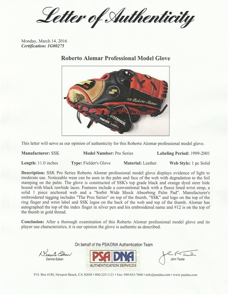 Police Auctions Canada - Cooper Elite Signature Series 750 Roberto Alomar  Baseball Glove (262663H)