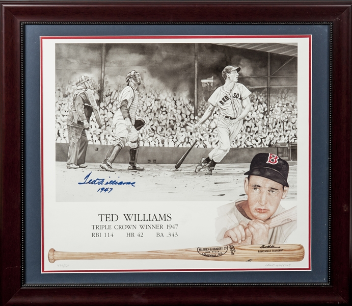 Ted Williams fine art print featuring Ted Williams
