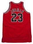 1997-1998 Michael Jordan Photo Matched Game Used and Signed Bulls Road Jersey (3/17/98) (MeiGray/UDA)Sixth NBA Championship Season