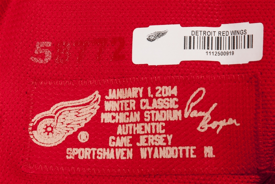 2013-14 Brian Lashoff Detroit Red Wings Winter Classic Game Worn Jersey –  “2014 Winter Classic”