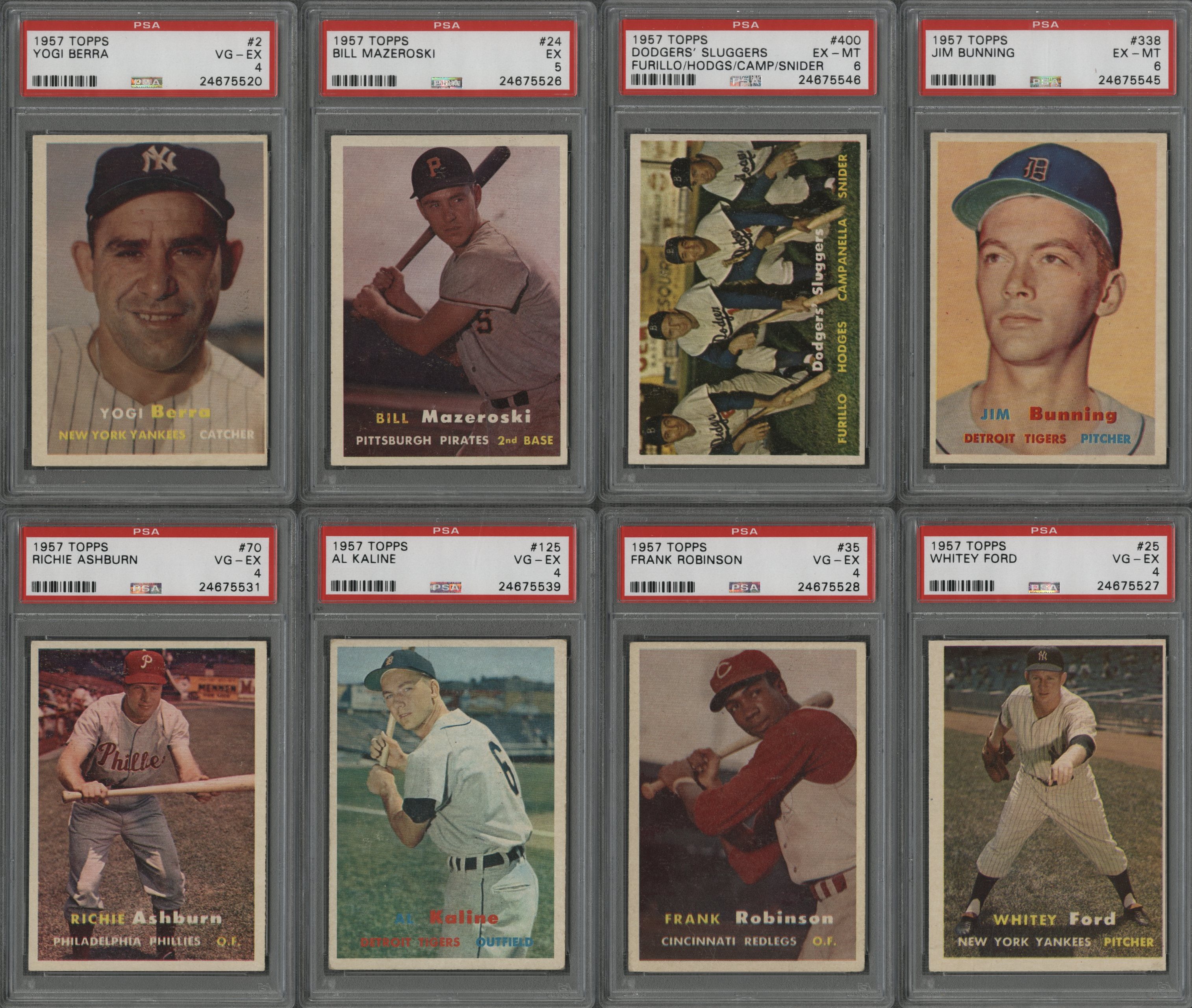 Lot Detail - 1957 Topps Hall of Famers PSA-Graded Collection (16 ...