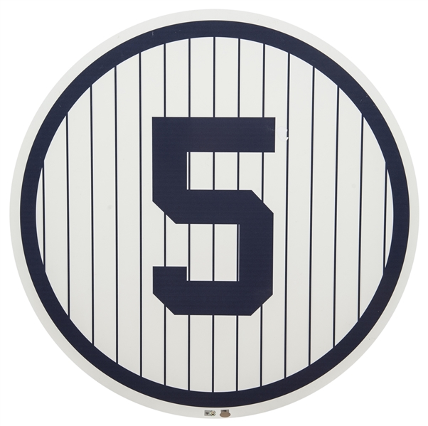 Lot Detail - Joe DiMaggio New York Yankees Retired Number Sign From Yankee  Stadium (MLB and Steiner)