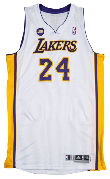 2012-13 Kobe Bryant Game Worn Los Angeles Lakers Jersey with Photo, Lot  #53090