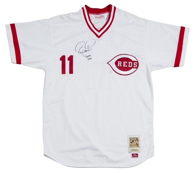 Lot Detail - 2000 Barry Larkin Game Used and Signed Reds Turn Back The  Clock Home Jersey (Larkin LOA)