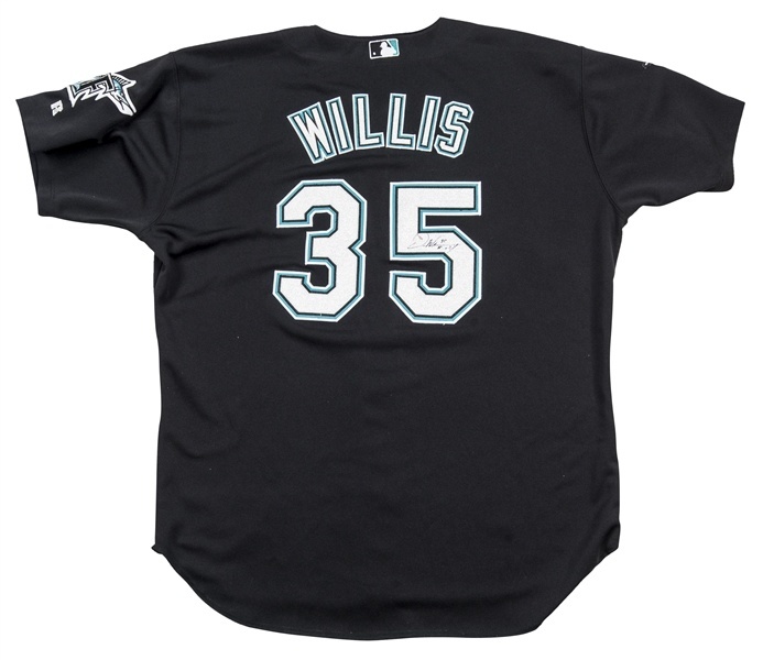 Dontrelle Willis Signed Jersey Marlins - COA 100% Authentic Team
