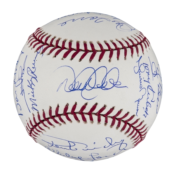 Jorge Posada & Yogi Berra Autographed Official Major League Baseball (