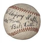 BOLD Babe Ruth Single Signed Baseball (PSA/DNA and JSA)