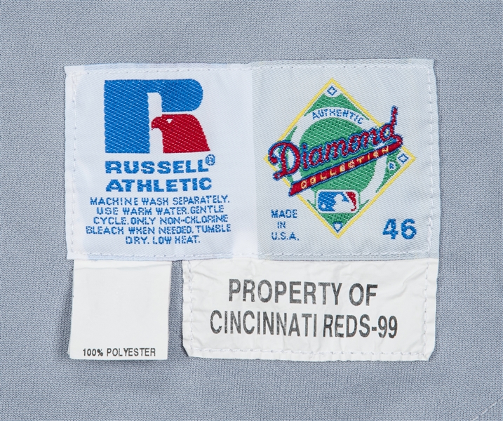 Lot Detail - 1994 Barry Larkin Game Used Cincinnati Reds Road Jersey