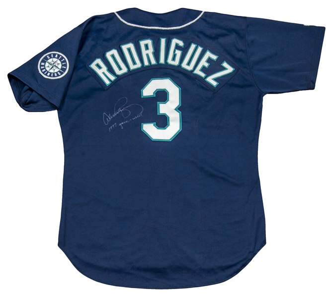 Lot Detail - 1999 Alex Rodriguez Game Used and Signed Seattle Mariners  Alternate Jersey (PSA/DNA)